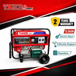TIGER 5KW Self Start Petrol Generator - 5.5KW Generator Tiger EC6500AE( 5500W )