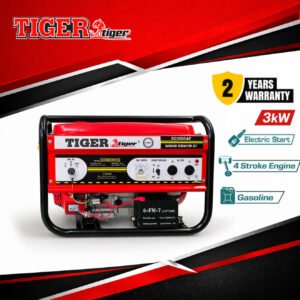 Tiger 3KW Self Start Petrol Generator - 2700 watts Generator Tiger EC 3500AE