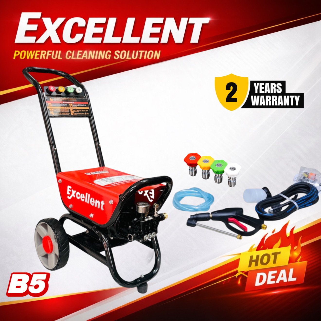 Excellent High Pressure Washer B5 Model -Trolly Type Car Washer