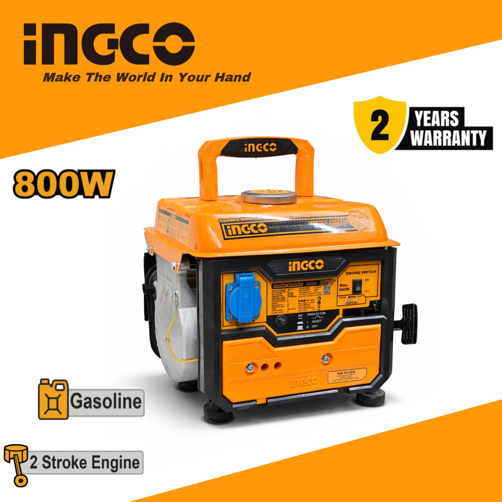 Ingco 800W Petrol Generator - 800watts Ingco Generator GE8002