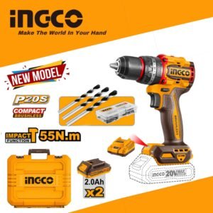 Ingco 20V Brushless Impact Drill 55nm Cordless Drill