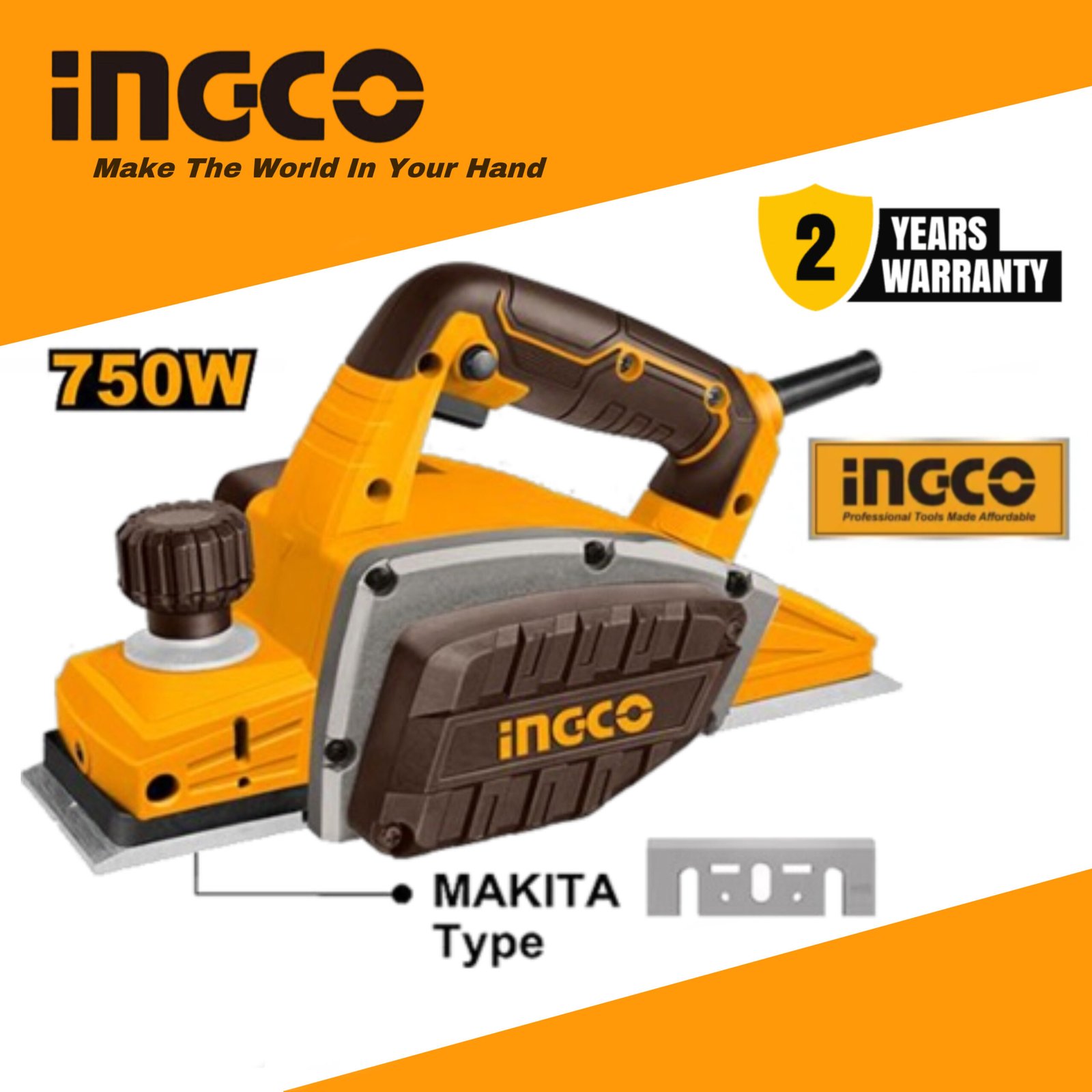 INGCO Electric Planer 750W - INGCO (PL508) – Ingco 750W Electric Planer